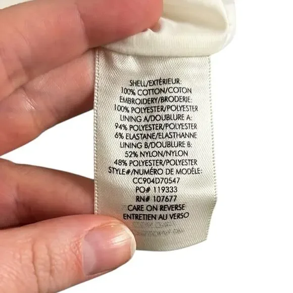 Alice + Olivia White Multicolor Patty V Neck Embroidered Mini Dress Womens 2 - Picture 4 of 6